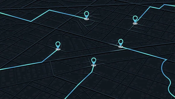 Bölgenin dekoratif grafik turist haritası. Harita binalarının üstünden bak. GPS haritası. Dekoratif grafik turist haritası. Çeyrek konut binaları. Vektör, çizim. Soyut ulaşım arkaplanı.