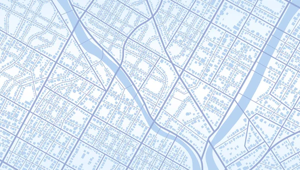 城市地图导航 城市街道的路线 转弯处和目的地标记或标记 巨大的城市顶部的视野 位置跟踪仪表板 — 图库矢量图片