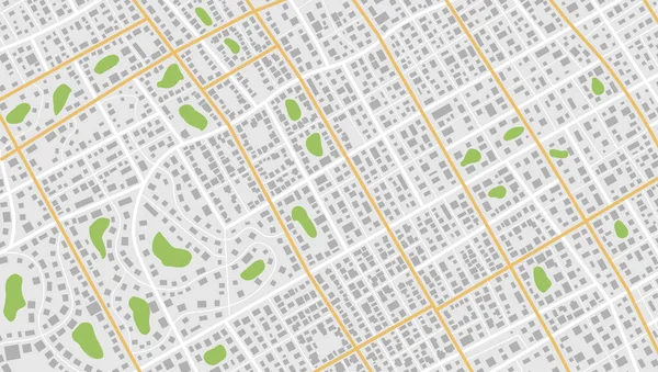 Plan Distrito Ficticio Mapa Ciudad Abstracto Fondo Vista Superior Vista — Vector de stock