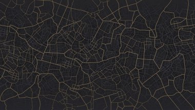 GPS haritası ev sahibi. Harita binalarının üstünden bak. Şehrin yukarıdan detaylı görüntüsü. Şehir üstü görünümü