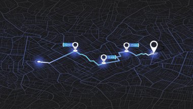 Modern Soyut Harita Tasarımı: Renkli çizgilerin ve bir haritaya benzeyen geometrik elementlerin görsel olarak çarpıcı bir bileşimi. Tasarımlarınıza çağdaş bir dokunuş ekler. Sunum, poster ve markalaşma hasırı gibi çeşitli yaratıcı projeler için uygundur.