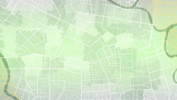 Zona Verde Ciudad Mapa Fondo Calles Ilustración Cartográfica Proporción Pantalla — Vector de stock