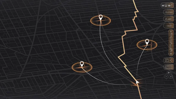 Аннотация Map Background Красочные Абстрактные Линии Геометрические Формы Динамической Картографической — стоковый вектор