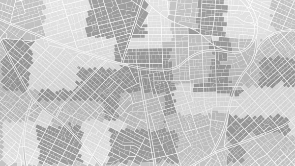 Gray Área Ciudad Mapa Fondo Calles Vista Superior Ciudad Vista — Vector de stock