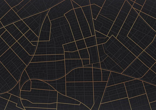 Siyah şehir bölgesi, arka plan haritası, sokaklar. Şehir manzarası. Haritanın üstünden bak. Skyline şehir panoraması. Haritacılık
