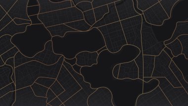 Şehrin yukarıdan detaylı görüntüsü. Şehir manzarası. Eşsiz çizgilere sahip soyut harita, geometrik desenler kartografik arkaplan oluşturur. Büyük şehir manzarası. Sokaklar ve bloklar, şehrin sokaklarında hareket için güzergah. Vektör illüstrasyonu