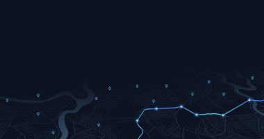 Soyut Harita Arkaplanı. Dinamik kartografik doku için renkli soyut çizgiler ve geometrik şekiller. Web tasarımı, sunumlar ve reklam projeleri için ideal. Vektör çizimi. Baskı ve dijital medya için uygun. Yüksek kalite ve özel yapım