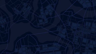 Sokaklar ve yollar işaretli genel bir şehir haritası kullanarak bir seyahat güzergahı planlama ve haritalama kavramı. Soyut