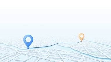 Seyahat konsepti. Coğrafi konumlandırma ve soyut GPS navigasyon, çevrimiçi navigasyon haritası işaretleyici, harita konumlandırması ile işaretle