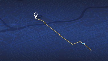 Soyut harita arkaplanı. Renkli soyut çizgiler, dinamik kartografik doku için geometrik şekiller. Ulaşım