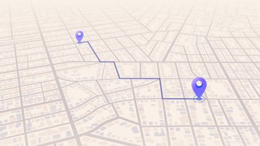 Seyahat konsepti. Coğrafi konumlandırma ve soyut GPS navigasyon, çevrimiçi navigasyon haritası işaretleyici, harita konumlandırması ile işaretle