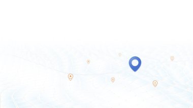 Yer belirleme noktası. Şehrin simgelerinde gezinmek için GPS izleme sistemi. Ayrıntılı şehir sokak haritası