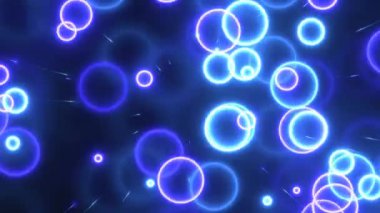 Soyut neon yağmur damlaları animasyon. Kusursuz döngü.