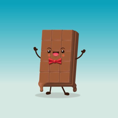 Vintage food poster design with chocolate character