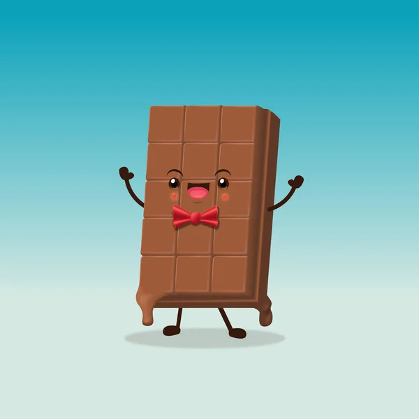Vintage Food Poster Design Chocolate Character — Wektor stockowy