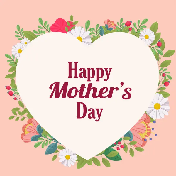 Αφίσα Happy Mothers Day Λουλούδια — Διανυσματικό Αρχείο