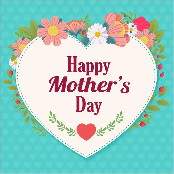 Αφίσα Happy Mothers Day Λουλούδια — Διανυσματικό Αρχείο