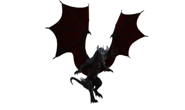 Siyah ejderha 3D görüntüleme