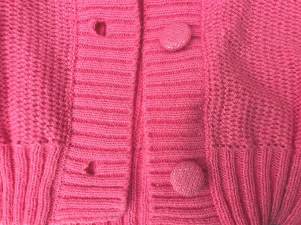 Roze Trui Stof Achtergrond Textuur — Stockfoto