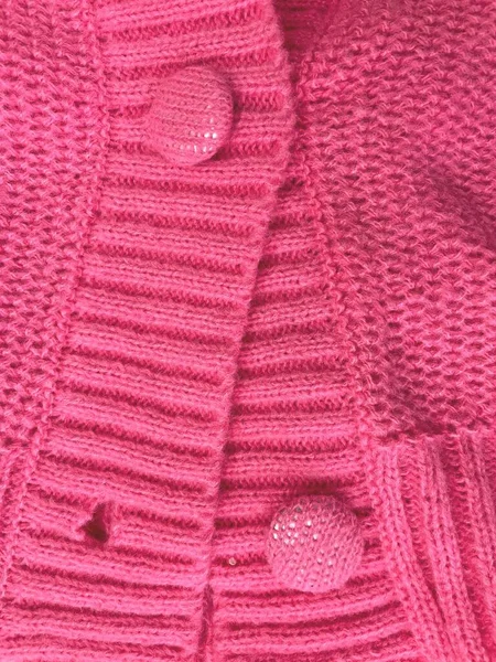 粉色毛衣面料背景纹理 — 图库照片
