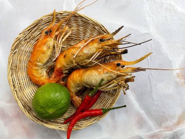 Izgara karides mangalı.