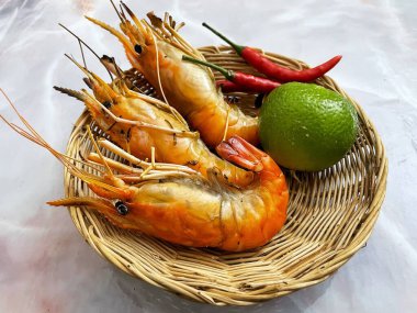 Izgara karides mangalı.