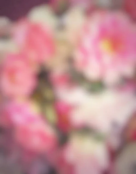 Rozmazané Růžové Růže Květinové Pozadí — Stock fotografie