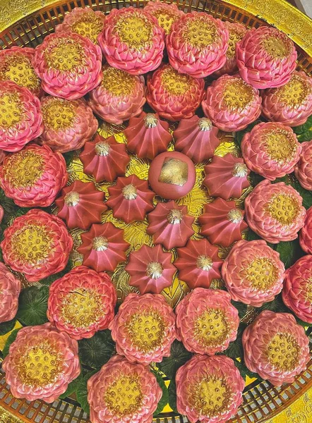 Ladoo Pink Lotus 디저트 — 스톡 사진