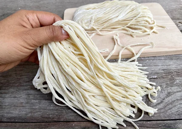 Egg Noodles Raw Chinese Food — Stock Photo, Image