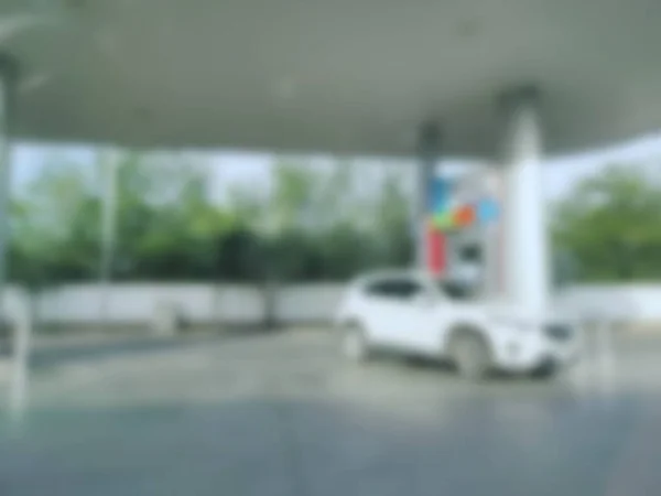 Blurred Car Gas Station Service — Stock Photo, Image