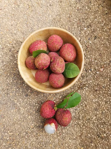 Close Fresh Lychee Fruit — Stock Photo, Image