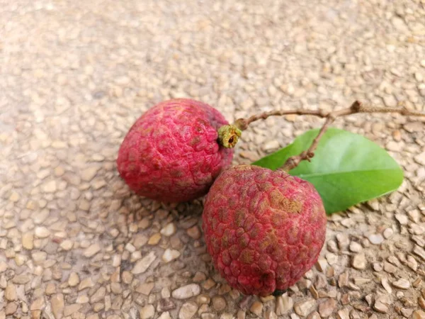 Close Fresh Lychee Fruit — Stock Photo, Image