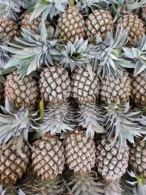 Ananas tropikal meyve arkaplanı veya dokusu