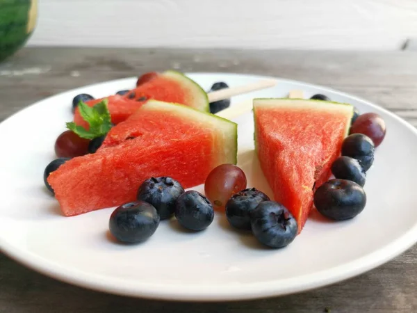 Red Watermelon Frits Summer Season — Stock Photo, Image