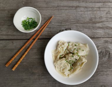 Wonton noodle dim sum Çin yemeği