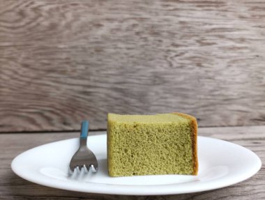 Sünger keki yeşil çay Japon tatlısı.