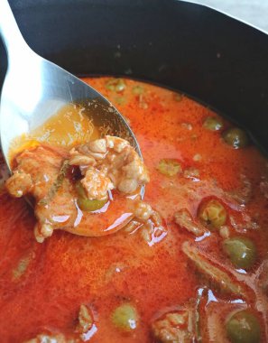 Domuz tikka masala Hint yemeği.