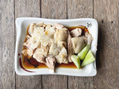 Tavuk buharı lezzetli Singapur yemekleri