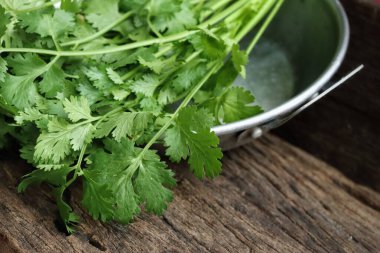 Kişniş baharatlı bitkiyi kapat.