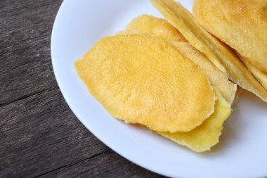 Kurutulmuş mango tropikal kuru meyve. 