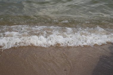 Dalgaların plajını kapatın.