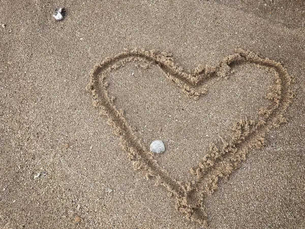 Kalpler kumsalda çizilmiş.