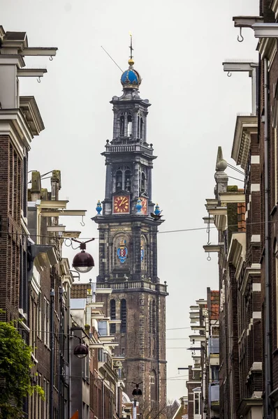 Вестеркерк Старі Будівлі Амстердамі Нідерланди — стокове фото