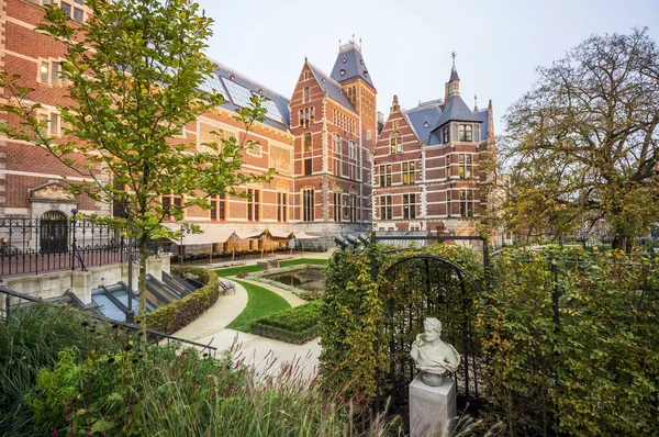 Facade Rijksmuseum Art Museum Амстердам Нідерланди — стокове фото