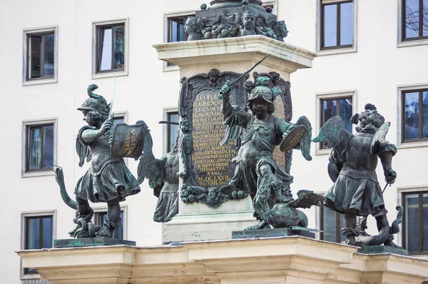 Detalhe Coluna Mariensaule Viena Áustria — Fotografia de Stock