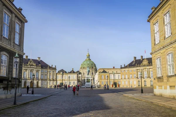 Площа Перед Палацом Амалієнборг Копенгагені Данія — стокове фото