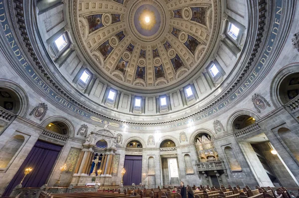 Внутрішній Вигляд Купола Церкви Фредеріків Копенгагені Данія — стокове фото