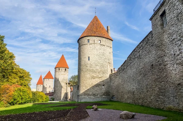Medieval Fortifications Watch Towers Tallinn Estonia — Stock Photo, Image