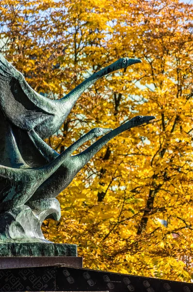 Statue Bronzo Geeze Nel Parco Puolala Turku Finlandia — Foto Stock