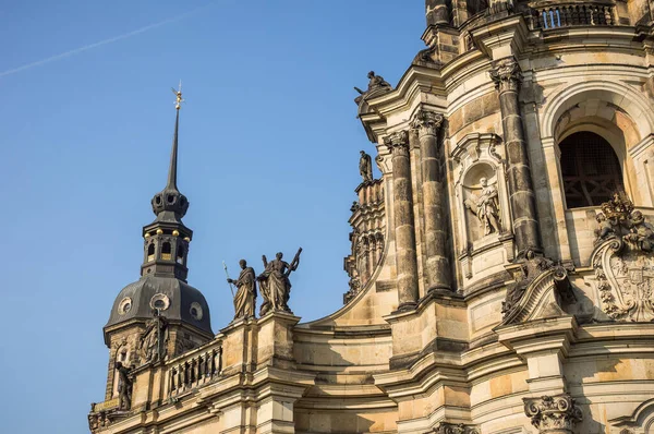 Dresden Almanya Daki Kutsal Üçleme Katedrali Nin Detayları — Stok fotoğraf